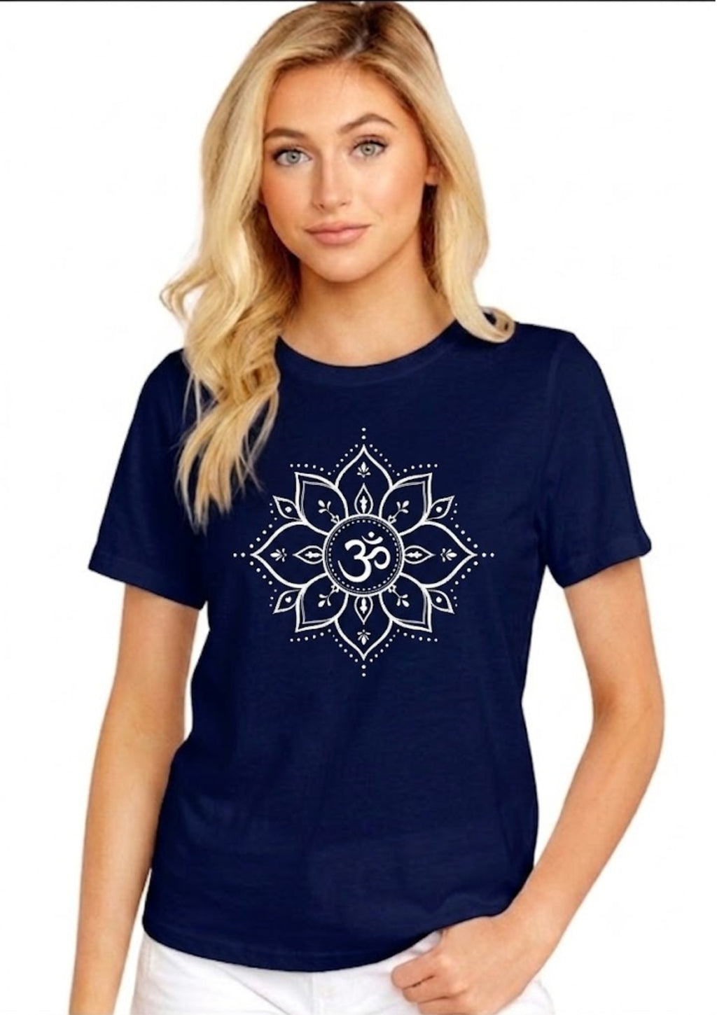 Om Mandala Graphic Regular Fit T-Shirt for Women | 100% Cotton | 180 GSM | Tee Firm