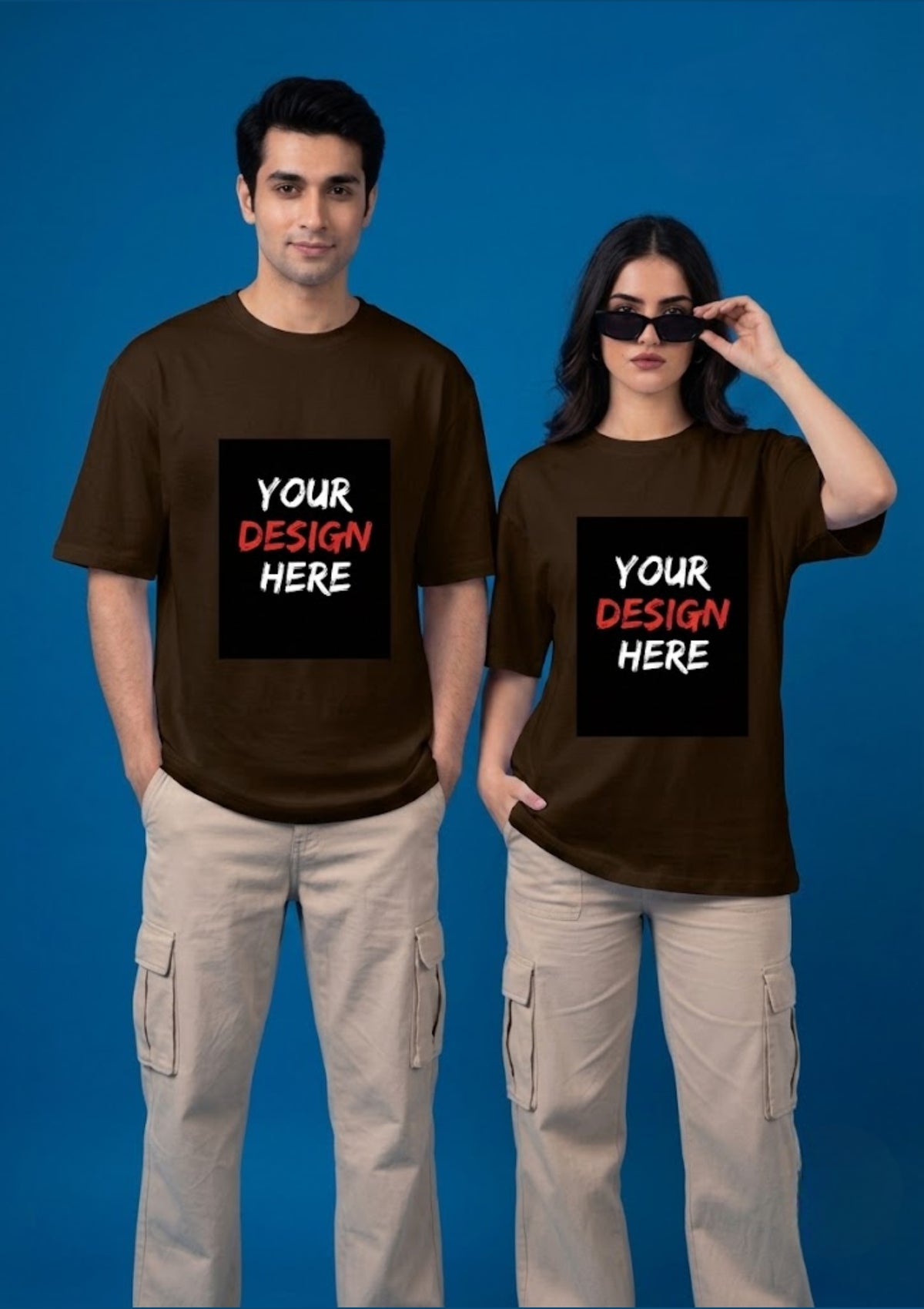 Custom Design Oversized T-Shirt | Front & Back Print | 220 GSM | 100% Cotton
