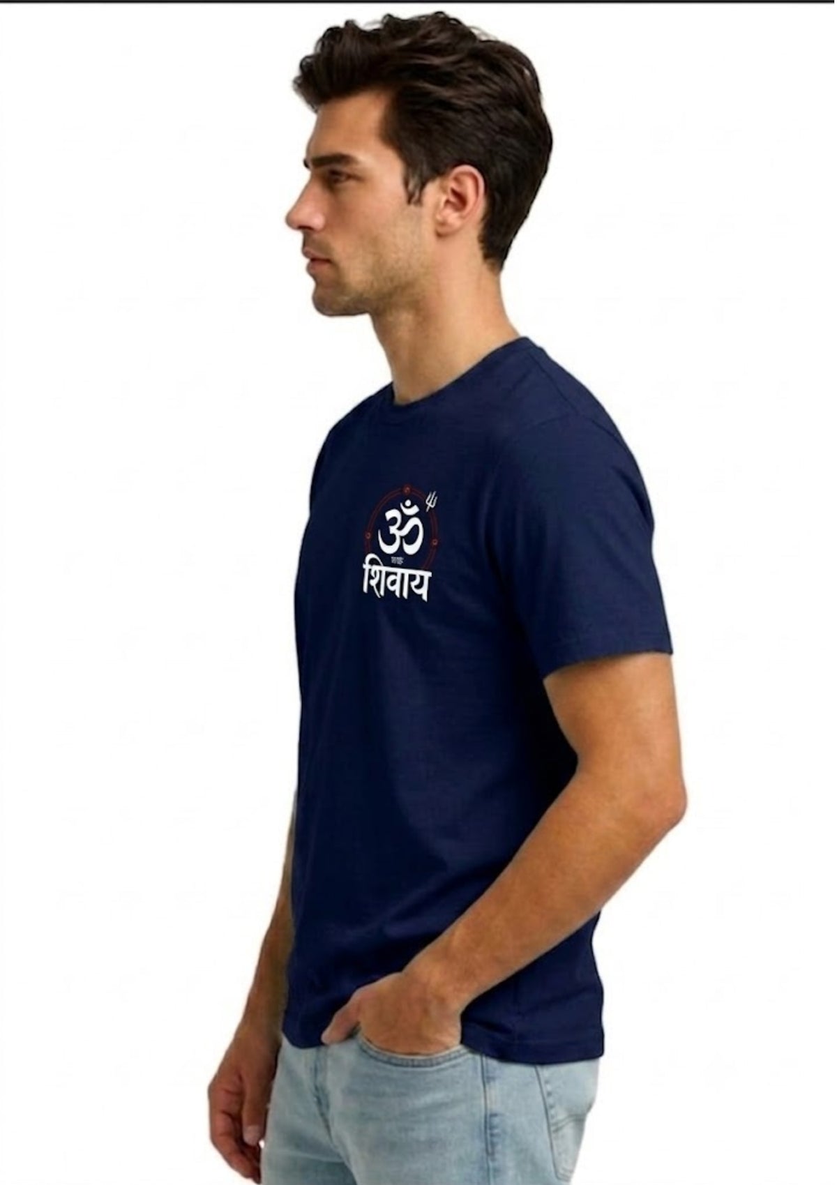 Om Namah Shivaya Graphic Regular Fit T-Shirt for Men | 100% Cotton | 180 GSM | Tee Firm