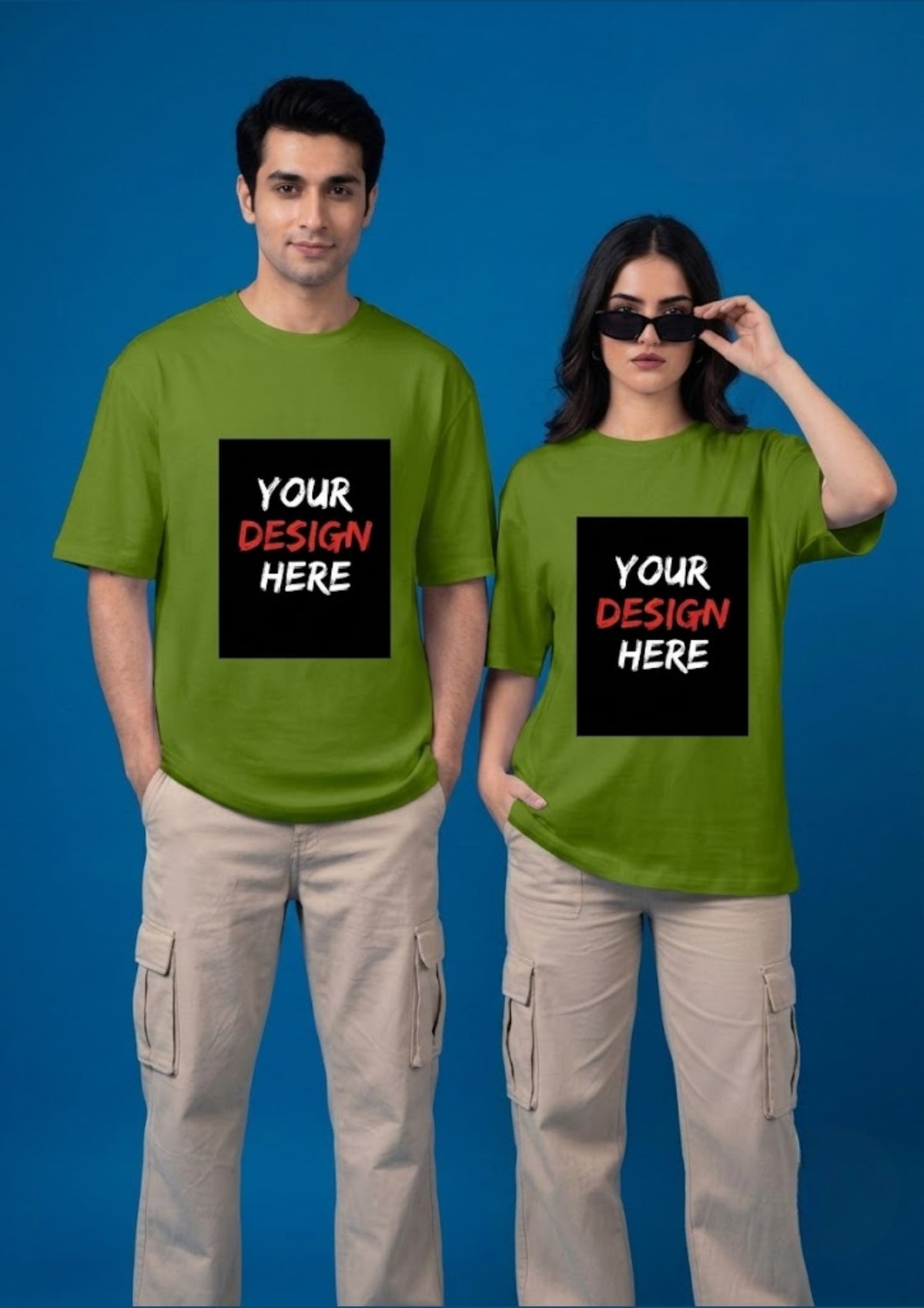 Custom Design Oversized T-Shirt | Front & Back Print | 220 GSM | 100% Cotton