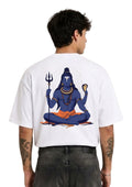 Premium Mahadev Back Print Oversized T-Shirt for Men | 100% Cotton | 220 GSM | Tee Firm