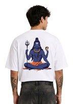 Premium Mahadev Back Print Oversized T-Shirt for Men | 100% Cotton | 220 GSM | Tee Firm