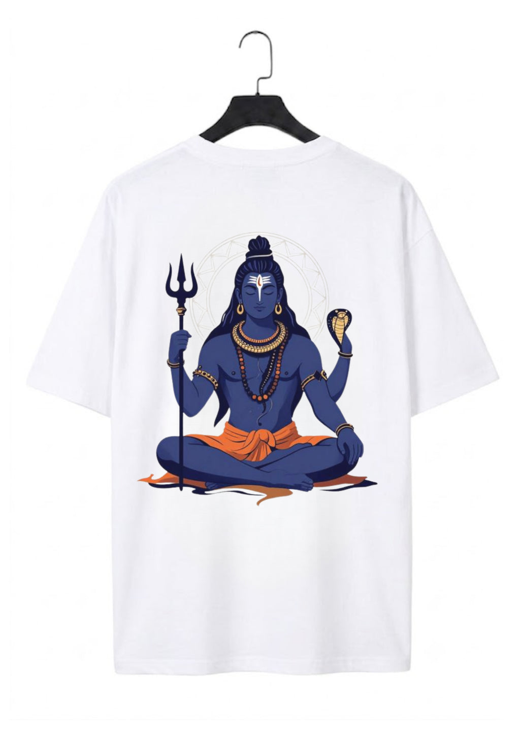 Premium Mahadev Back Print Oversized T-Shirt for Men | 100% Cotton | 220 GSM | Tee Firm