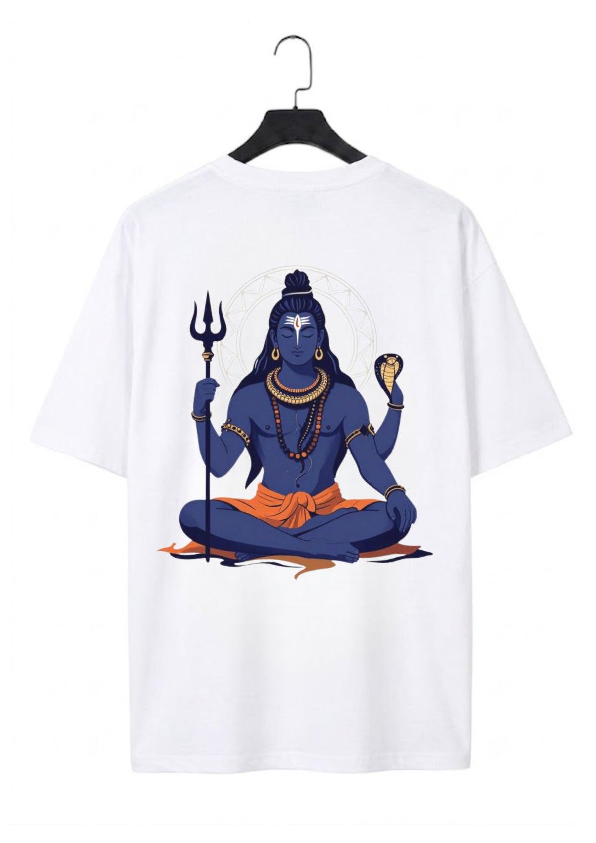 Premium Mahadev Back Print Oversized T-Shirt for Men | 100% Cotton | 220 GSM | Tee Firm
