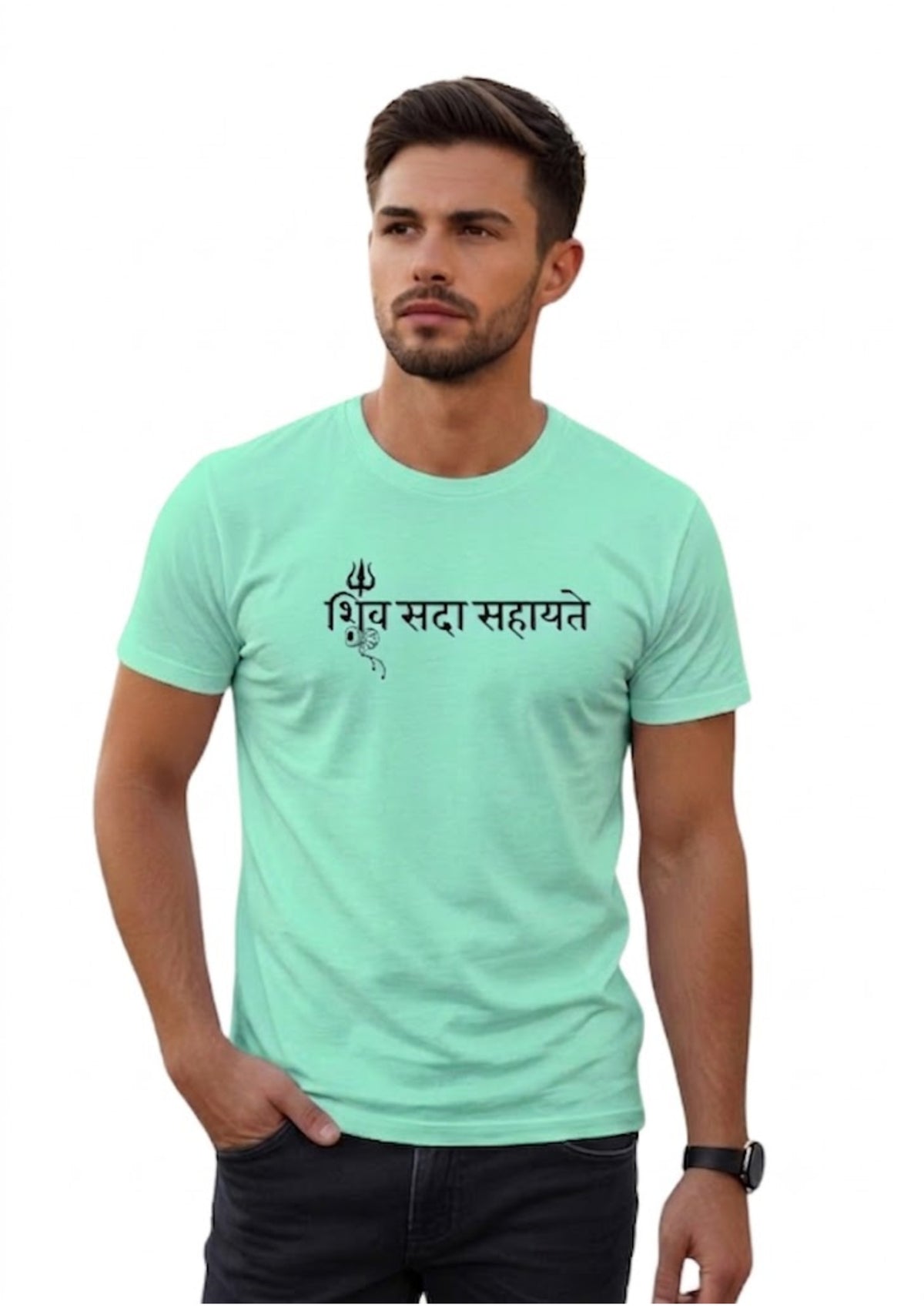 Shiv Sada Sahayate Graphic Oversized Fit T-Shirt for Men | 100% Cotton | 220 GSM | Tee Firm