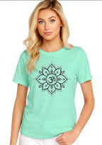 Om Mandala Graphic Regular Fit T-Shirt for Women | 100% Cotton | 180 GSM | Tee Firm