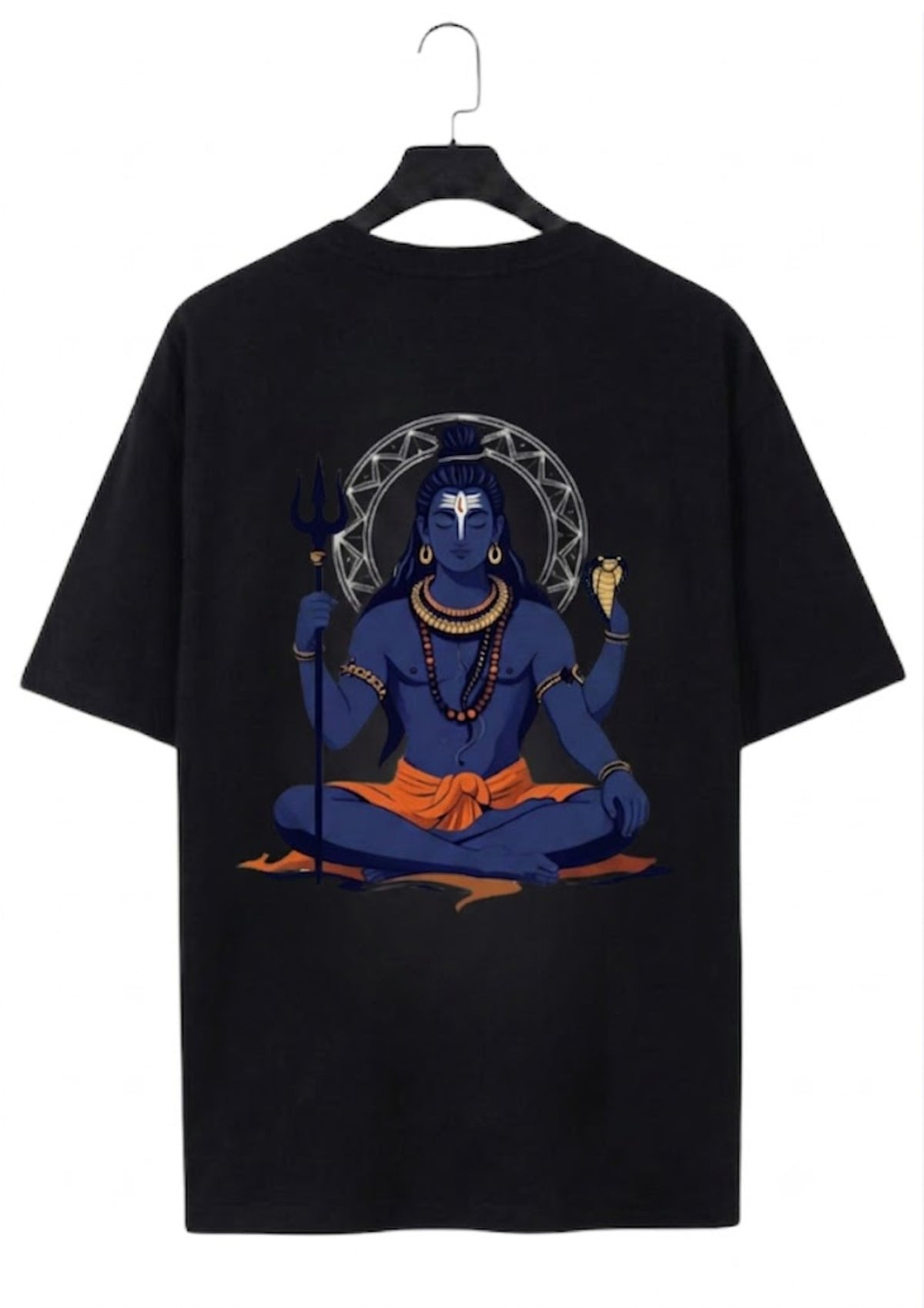 Premium Mahadev Back Print Oversized T-Shirt for Men | 100% Cotton | 220 GSM | Tee Firm