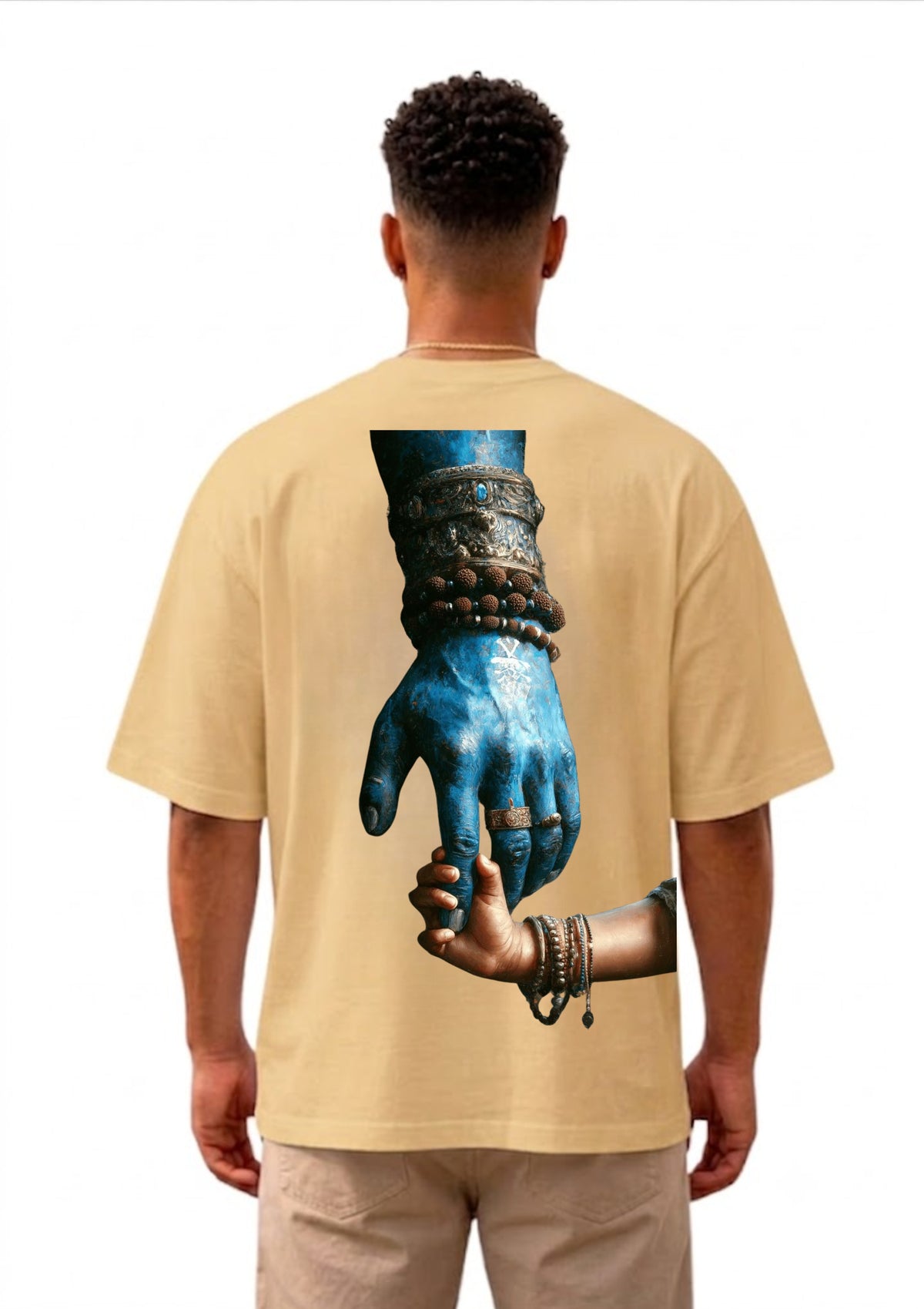 Premium Mahadev Blessing Back Print Oversized T-Shirt for Men | 100% Cotton | 220 GSM | Tee Firm