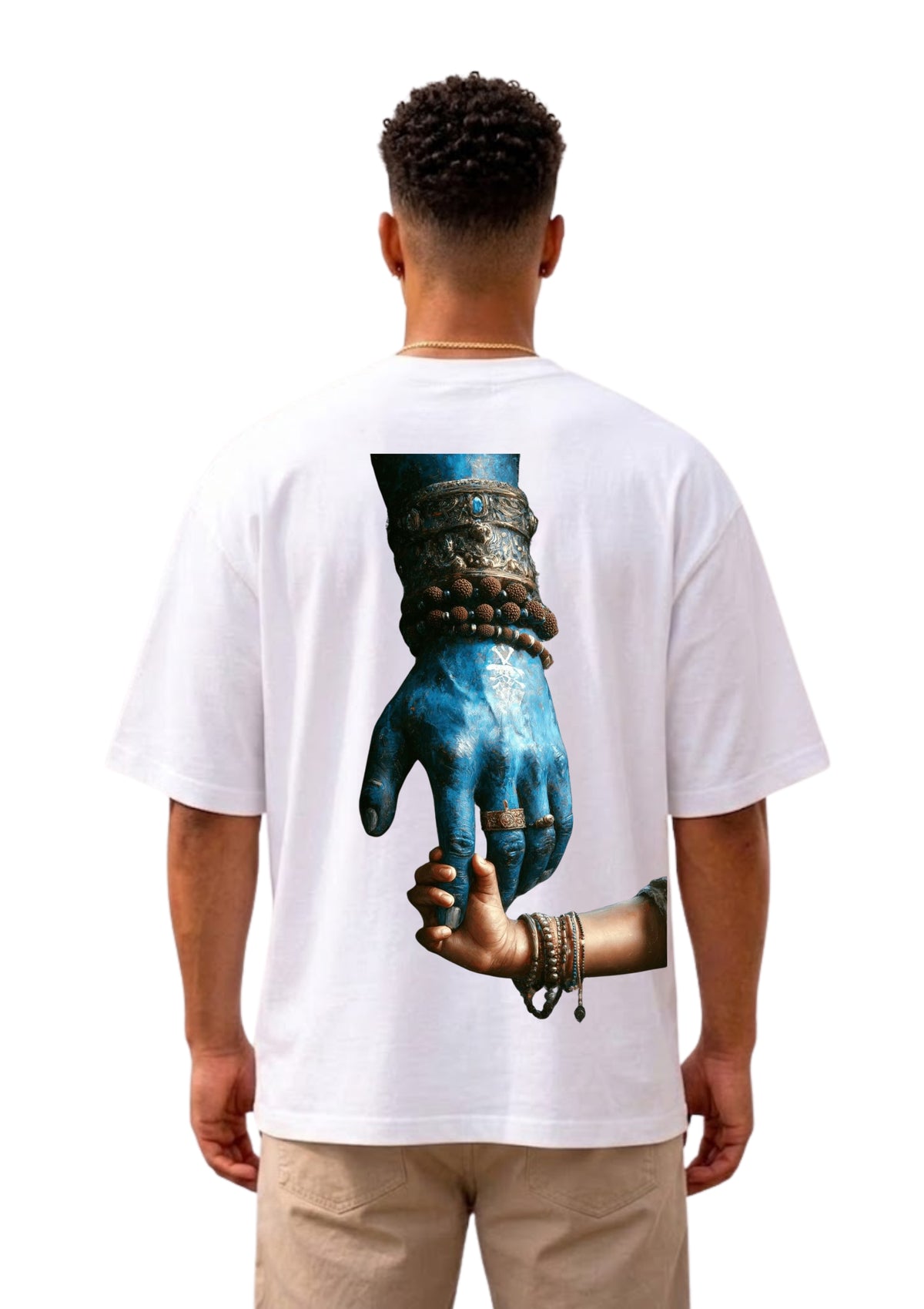 Premium Mahadev Blessing Back Print Oversized T-Shirt for Men | 100% Cotton | 220 GSM | Tee Firm