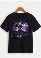 Anime Swordswoman Graphic Oversized T-Shirt for Men | 100% Cotton | 220 GSM | Tee Firm