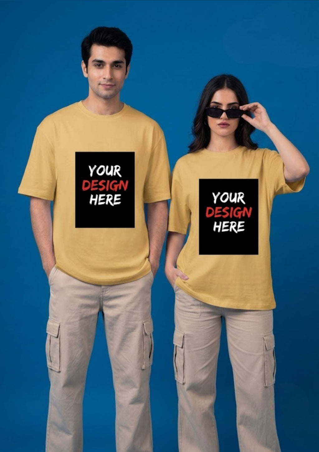 Custom Design Oversized T-Shirt | Front & Back Print | 220 GSM | 100% Cotton