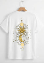 Celestial Sun & Moon Graphic Oversized T-Shirt for Women | 100% Cotton | 220 GSM | Tee Firm