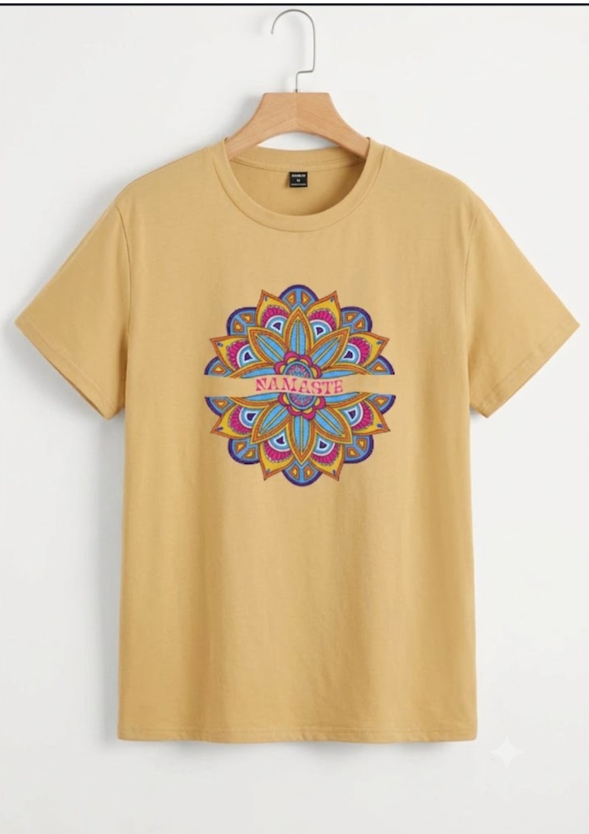 Namaste Mandala Graphic Oversized T-Shirt for Women | 100% Cotton | 220 GSM | Tee Firm