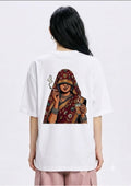 Desi Queen Back Print Oversized T-Shirt for Women | 100% Cotton | 220 GSM | Tee Firm
