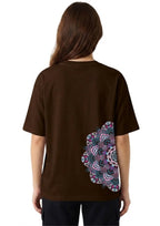 Half Mandala Graphic Oversized T-Shirt for Women | 100% Cotton | 220 GSM | Tee Firm