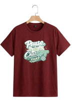 "Pause, Let Me ChatGPT That" Graphic Regular Fit T-Shirt for Men | 100% Cotton | 220 GSM | Tee Firm