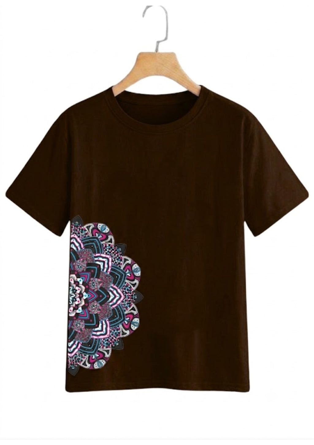Half Mandala Graphic Oversized T-Shirt for Women | 100% Cotton | 220 GSM | Tee Firm