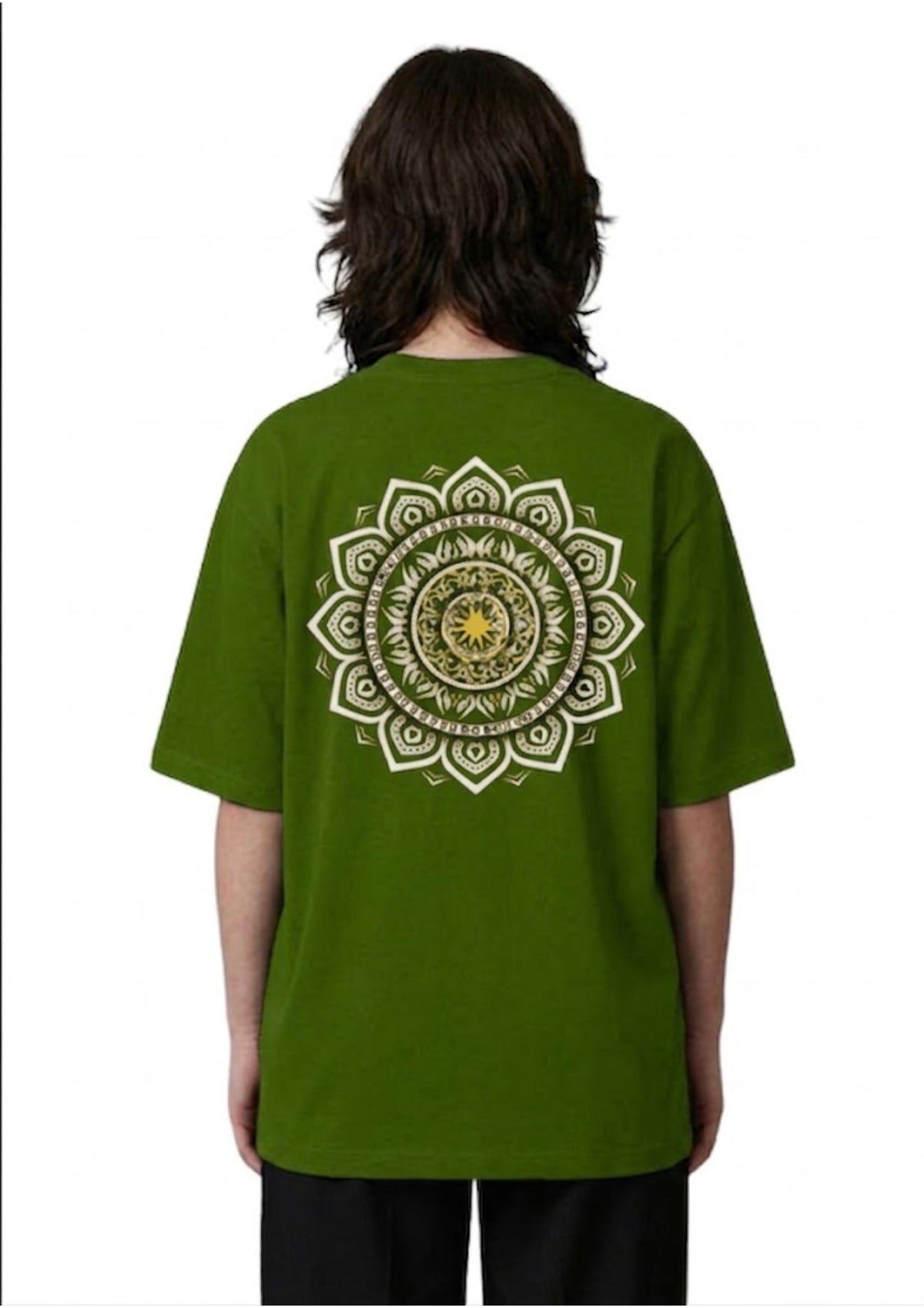Mandala Back Print Oversized T-Shirt for Women | 100% Cotton | 220 GSM | Tee Firm