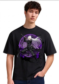 Anime Swordswoman Graphic Oversized T-Shirt for Men | 100% Cotton | 220 GSM | Tee Firm