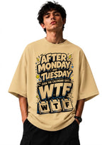 WTF Quote Graphic Oversized T-Shirt for Men | 100% Cotton | 220 GSM | Tee Firm