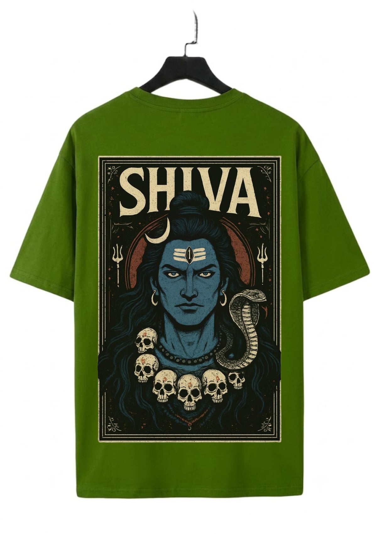 Lord Shiva Vintage Graphic Oversized T-Shirt for Men | 100% Cotton | 220 GSM | Tee Firm