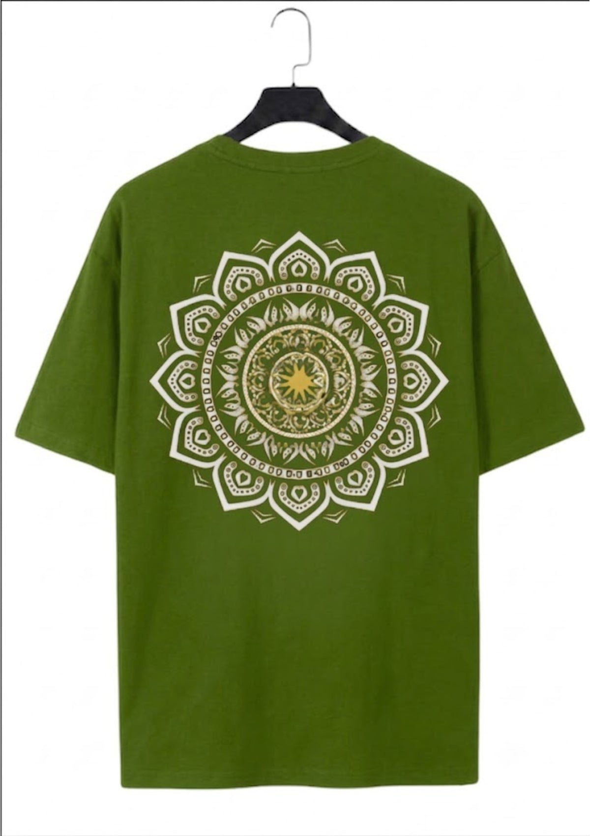 Mandala Back Print Oversized T-Shirt for Women | 100% Cotton | 220 GSM | Tee Firm